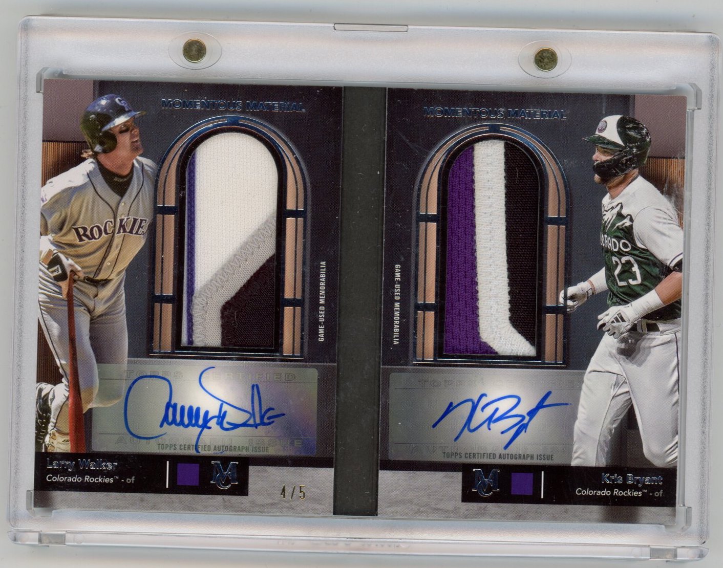 Larry Walker & Kris Bryant Card